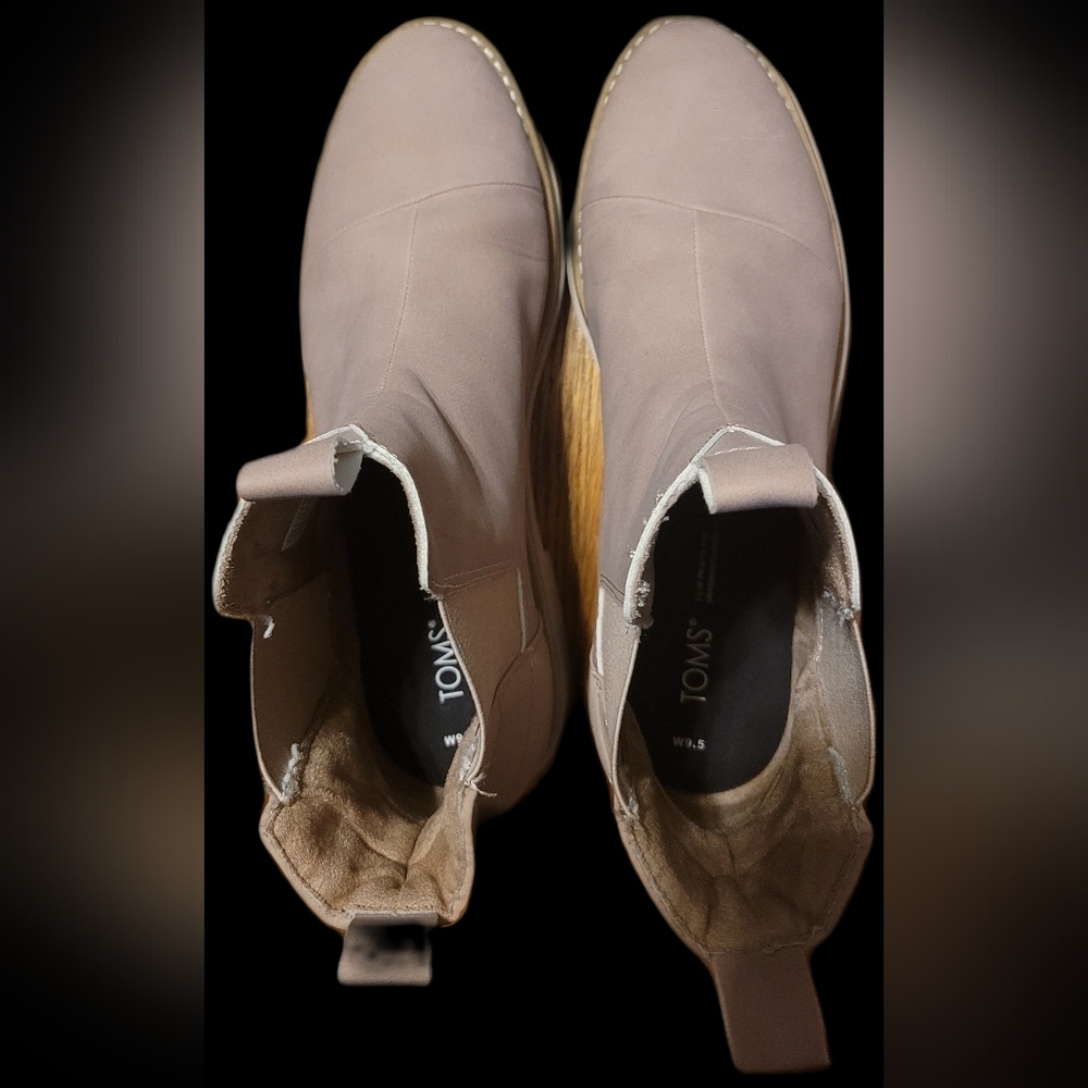 TOMS Women's Skylar Chelsea Blush Pink Ankle Boots Sz 9.5 - Picture 5 of 6